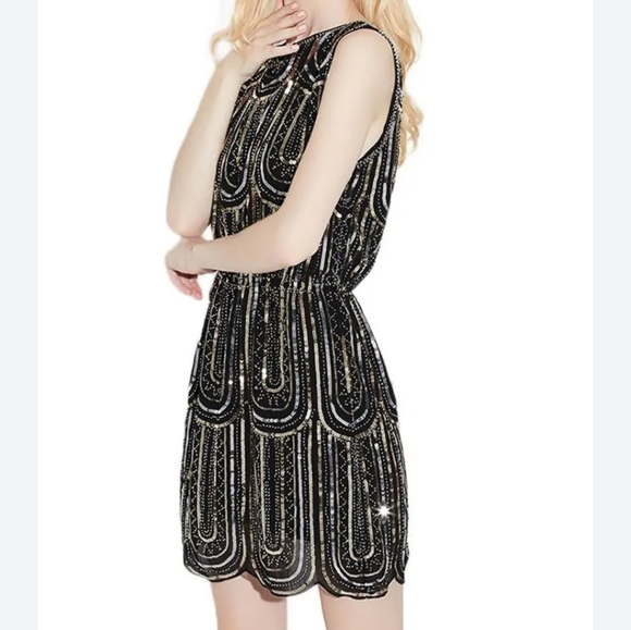 EXLURA Dresses & Skirts - Cocktail Party Dress 1920's Gatsby Beaded Sequin Little Black Dress